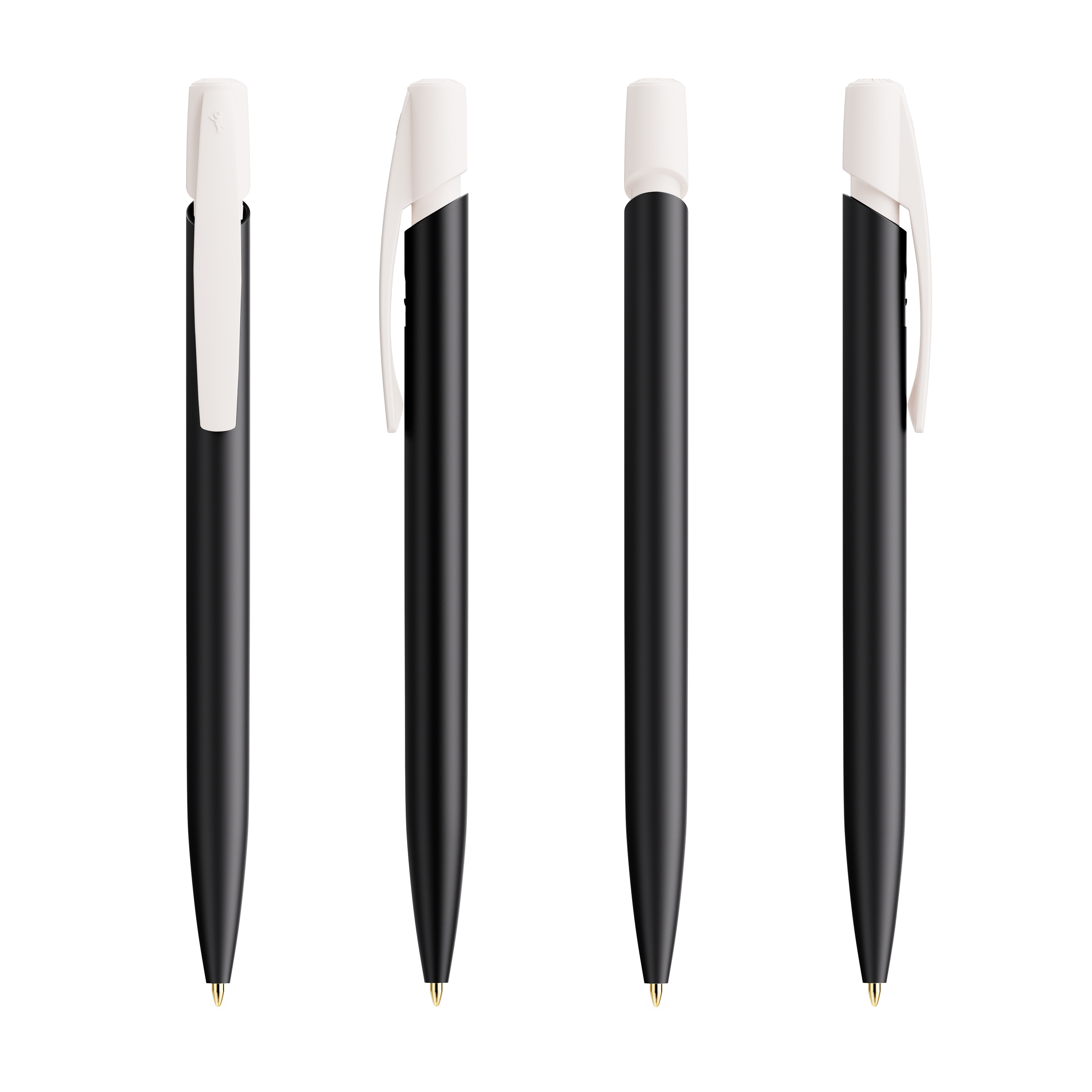 Stylo bille BIC® personnalisé Media Clic Ecolutions® bille Noir recyclé & Blanc